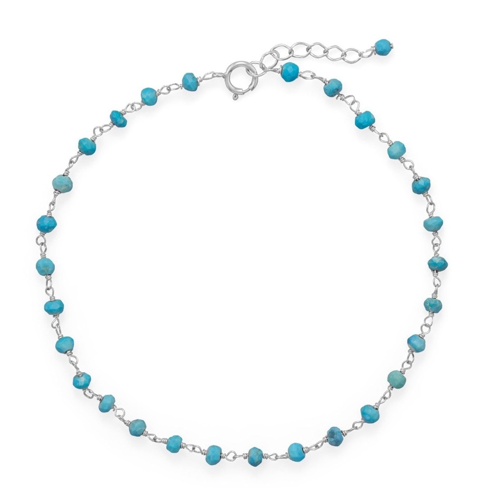 🌊 Blue Sea! Turquoise Anklet